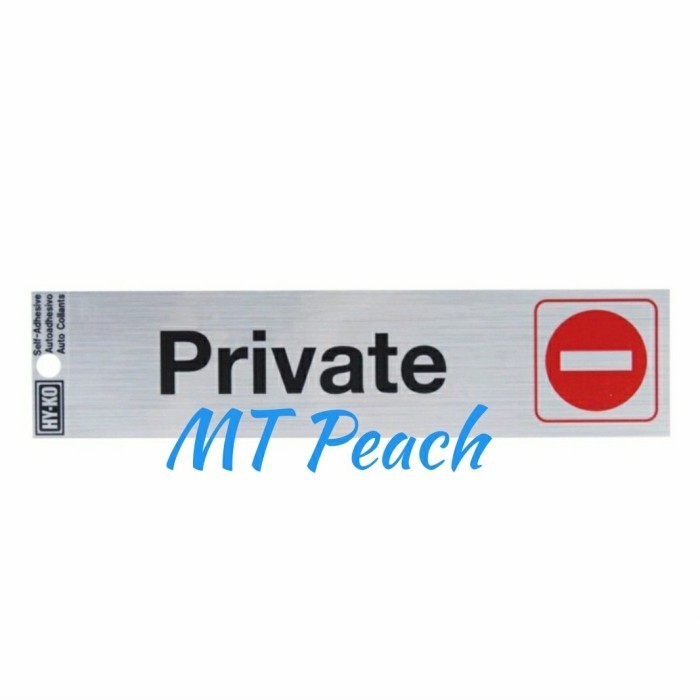 

Hy Ko Sign Label Stier Anodized Private Stiker