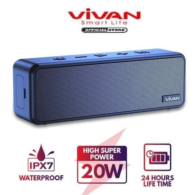 Vivan Vs20 Waterproof Ipx7 20W Ultra Bass Bluetooth Speaker Fagenor