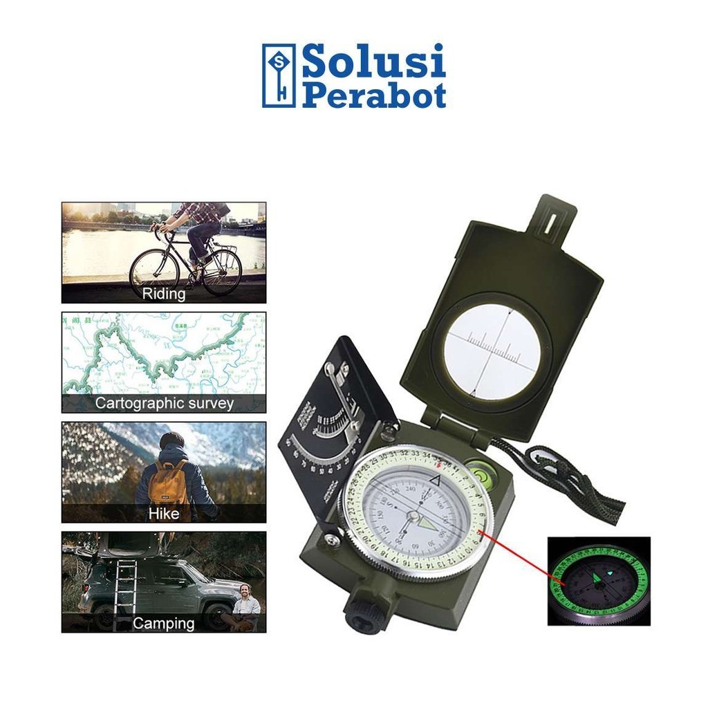 Kompas Bidik Prisma AG74 SP / Compas Lensatic Army / Compass Camping Pramuka Navigasi Darat Outdoor 