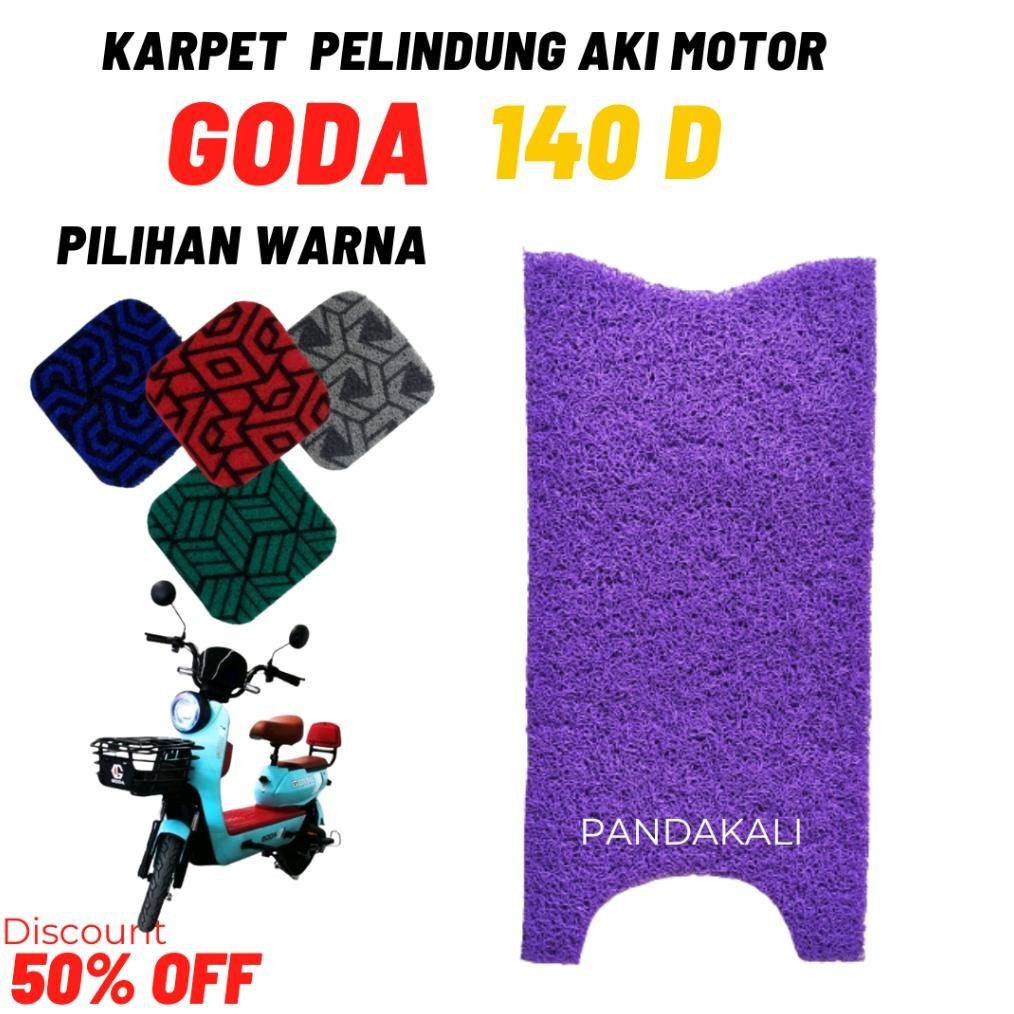 Karpet sepeda motor listrik GODA 140 D Dan COOLTECH AX Alas Keranjang Alas Step Belakang Printing Se