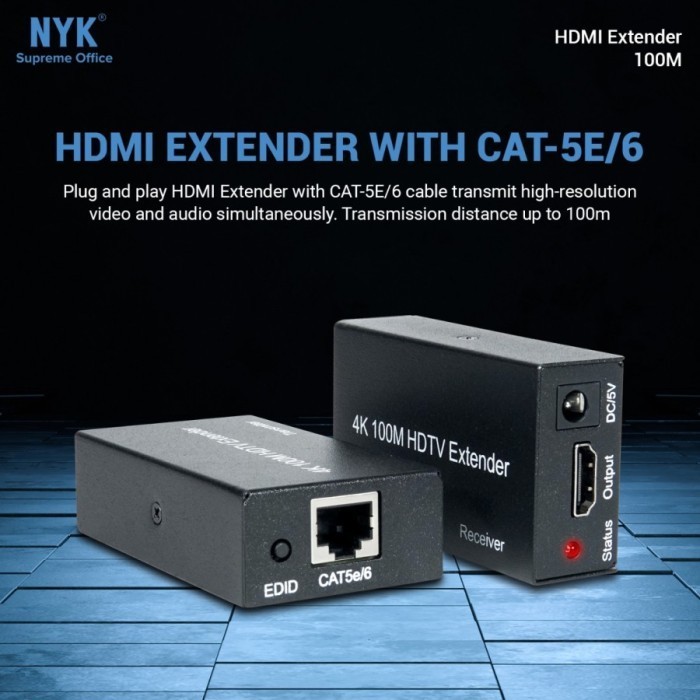 Hdmi Extender 100Meter Over Kabel Lan Rj45