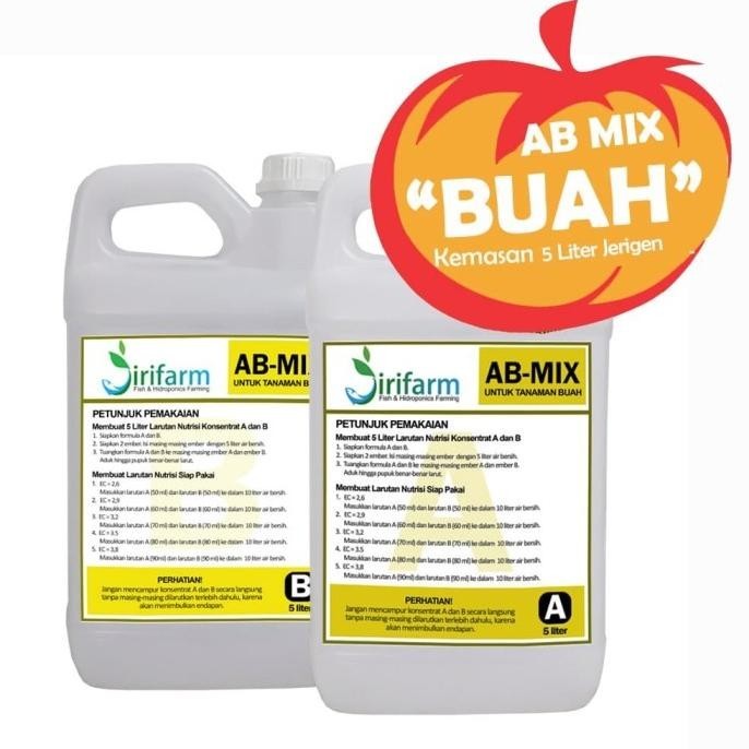 Jirifarm Pupuk AB Mix Sayuran Buah Kemasan Jerigen 5 Liter - 11922
