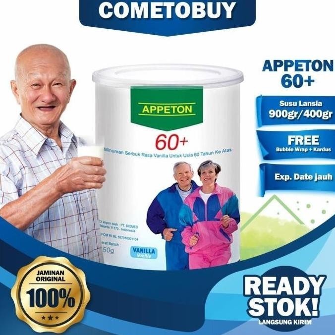 Appeton Apeton 60+ / Susu Lansia - Orang Tua (Vanilla) 400 Gram