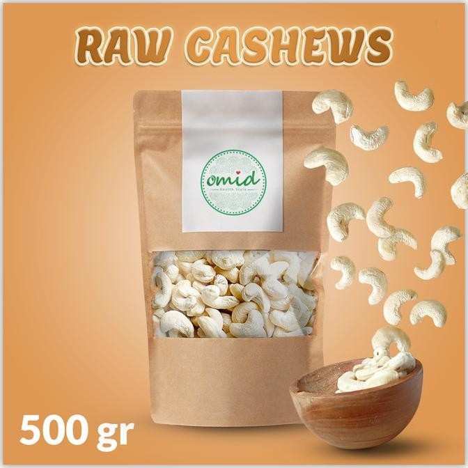 

Raw Cashew Nuts Super (Kacang Mede / Mete Kupas - Mentah Super) 500Gr