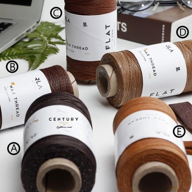 Wax Leather Thread 0.6mm / Benang Kulit / LeatherTools / Waxed / Craft
