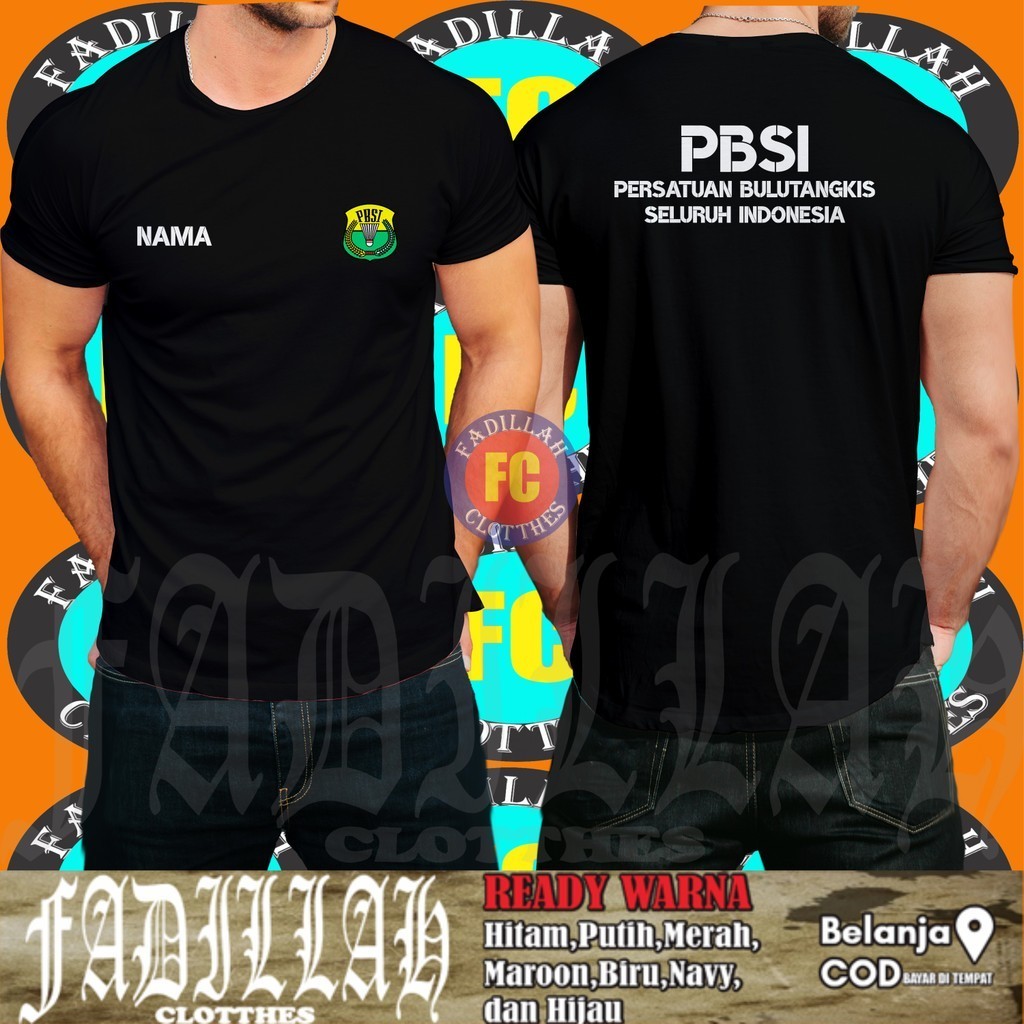 Baju Kaos PBSI Persatuan Bulutangkis Seluruh Indonesia Gratis Nama DB Kaos Distro
