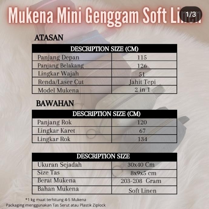 mukena mini genggam wulz soft linen