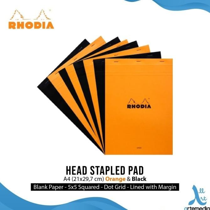 

Buku Catatan Rhodia A4 Head Stapled Pad N18 Notepad