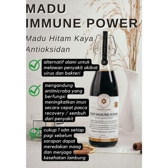 

Wild Immune Power / Madu Hutan Asli (Madu Immune Booster - Kaya Antioksidan) / Madu Trigona Hitam Pahit KS