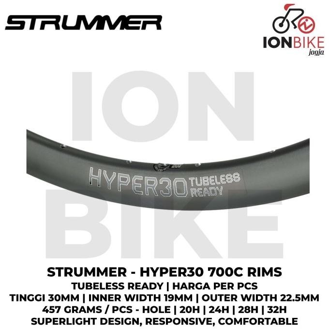 Velg Rim Rims Strummer 29 Inch Hyper 30 24 Hole 24H Tubeless Alloy 700