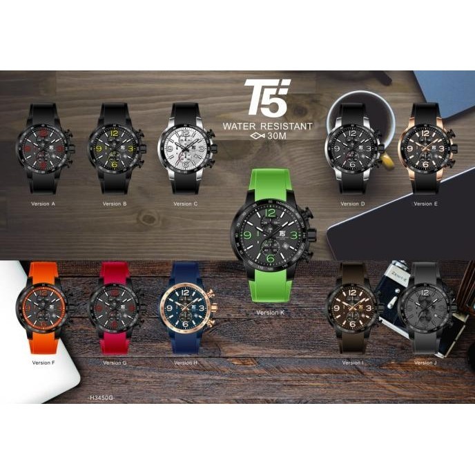 Baru Jam Tangan T5 H 3450G / 3450 G Original