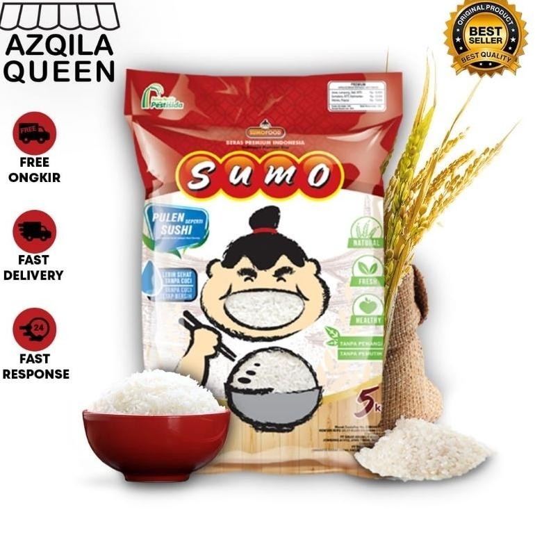 

Beras sumo kemasan merah 5 kg GS
