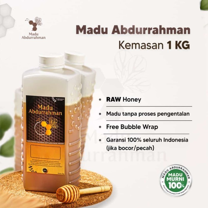 

Ready Madu Abdurrahman 1 kg - Madu Mentah Asli Murni Bersanad - Raw Honey
