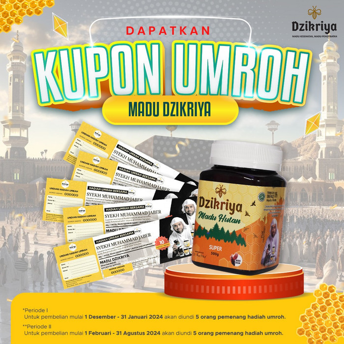 

Ready Dzikriya Madu Honey Murni Asli 100% Madu Hutan Super Multiflora 500g