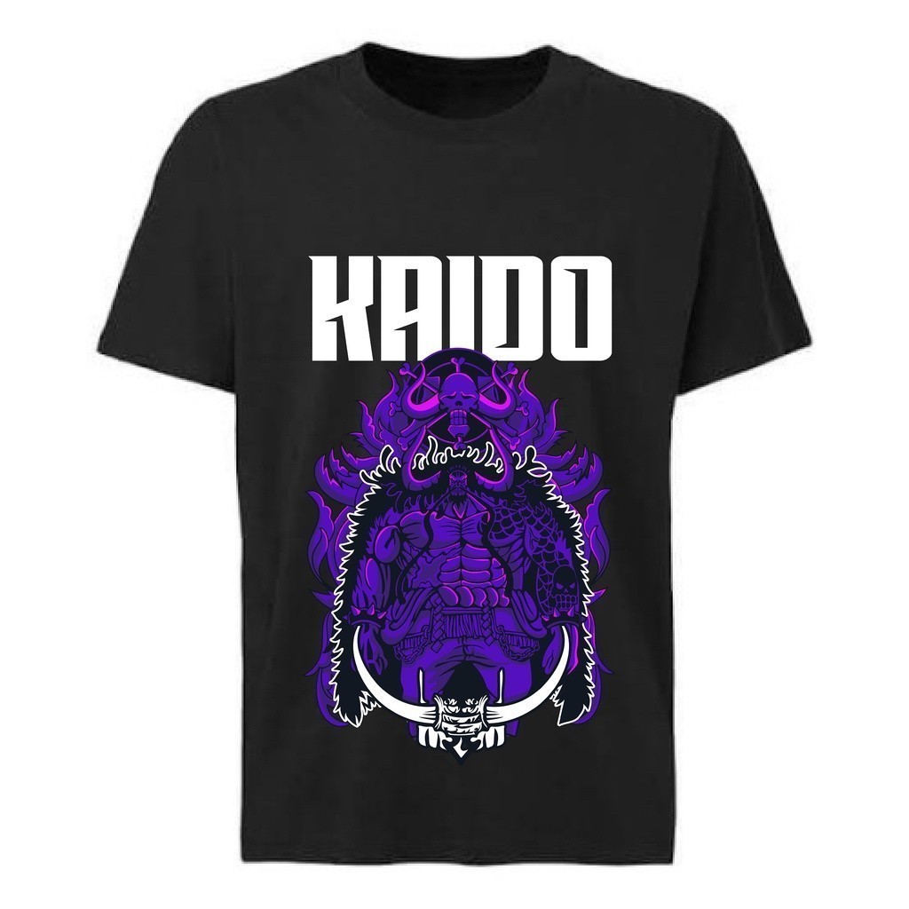 Kaos T Shirt Pria Anime Kaido One Piece Anime Cartoon