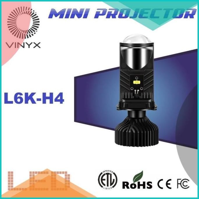 Lampu LED Projie H4 Mini Projector VINYX L6K H4 Motor Mobil Y9 Y6 SBY