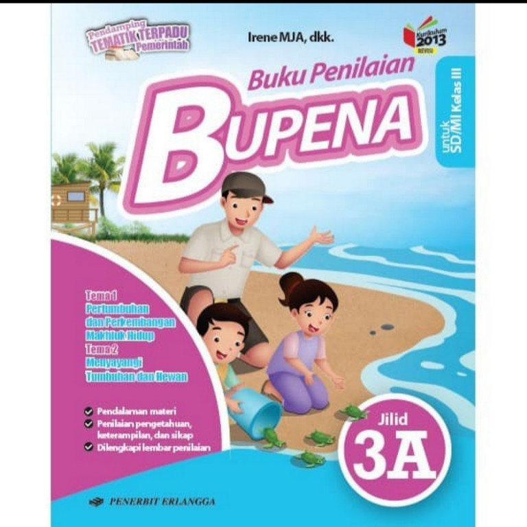 BUKU BEKAS BUPENA KELAS 3A SD ERLANGGA K13 REVISI