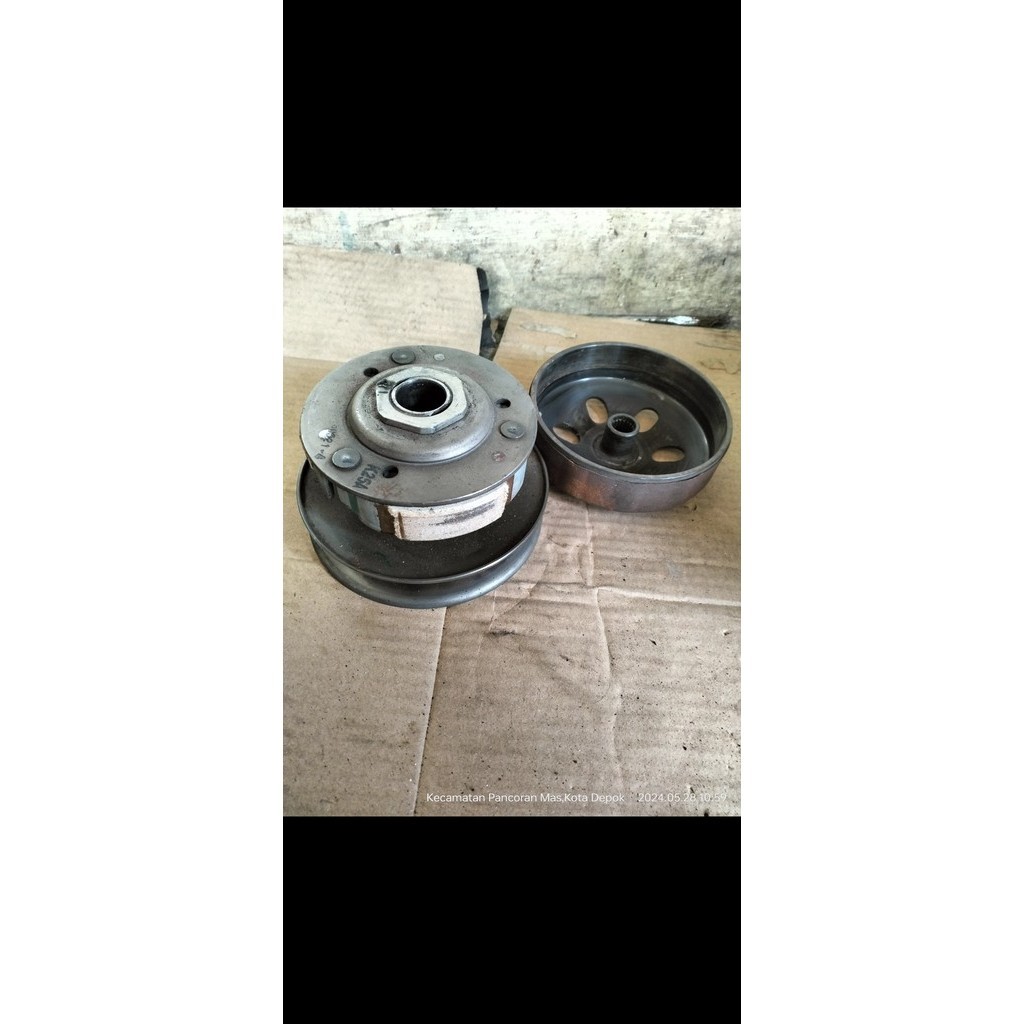 Mangkok kampas ganda set puli belakang beat fi original copotan