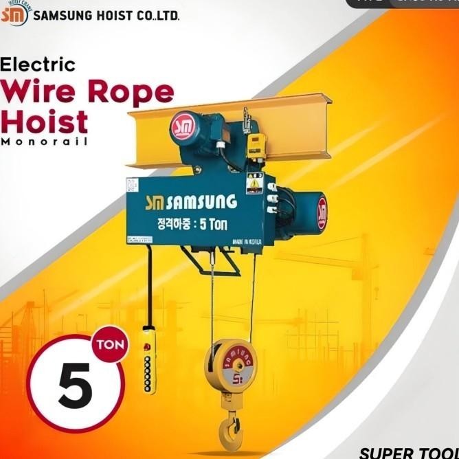 Electric Wire Rope Hoist 5 Ton Samsung Hoist Sn05-H6-Mh Chain Hoist