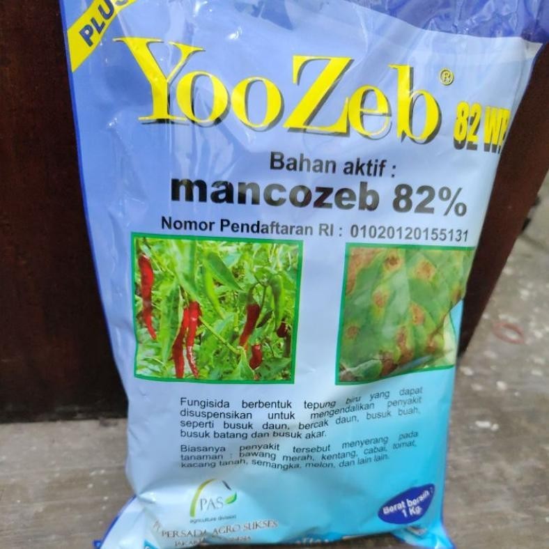 BISA COD Fungisida YooZeb 82WP 1kg Biru/ba.mankozeb biru(Distributor Resmi) uj-32