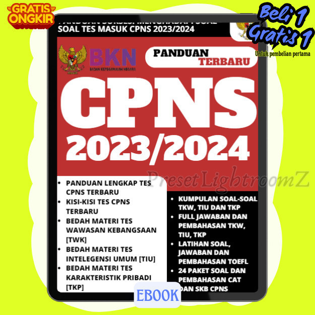 

IND1464 CPNS 2023/2024- Panduan Sukses : Menghadapi soal-soal tes masuk CPNS 2023/2024-Revisi