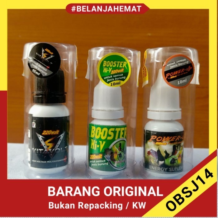 Vitamin Burung Paket D( Power Up+Booster+Vitavolt)220Volt