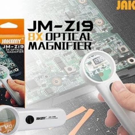 

Jakemy Lup Mini Kaca Pembesar Zoom 8X Dengan Senter Alat Bantu Baca