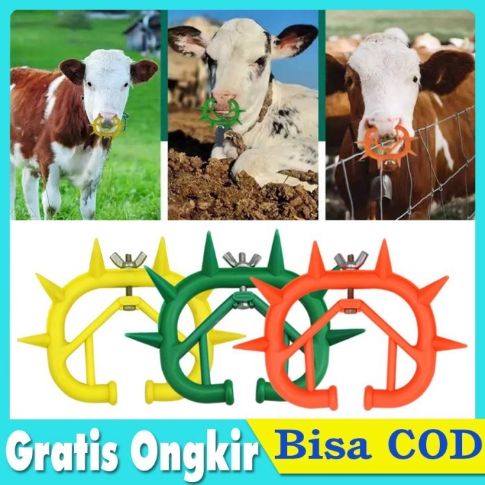 Open DS] Nose Ring Cincin Duri Anting Hidung Anak Sapi Kerbau Alat Penyapih Sapi Plastik