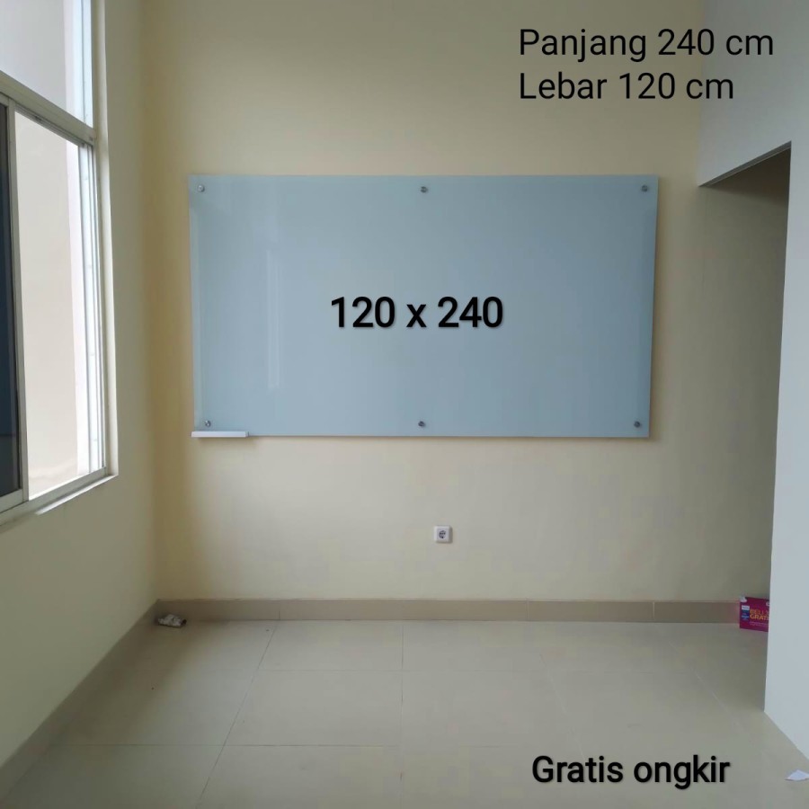 

glassboard papan tulis kaca 120 x 240 cm - 5 mm