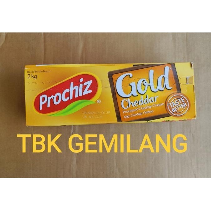 

Keju Cheddar Prochiz Gold 2 kg TP