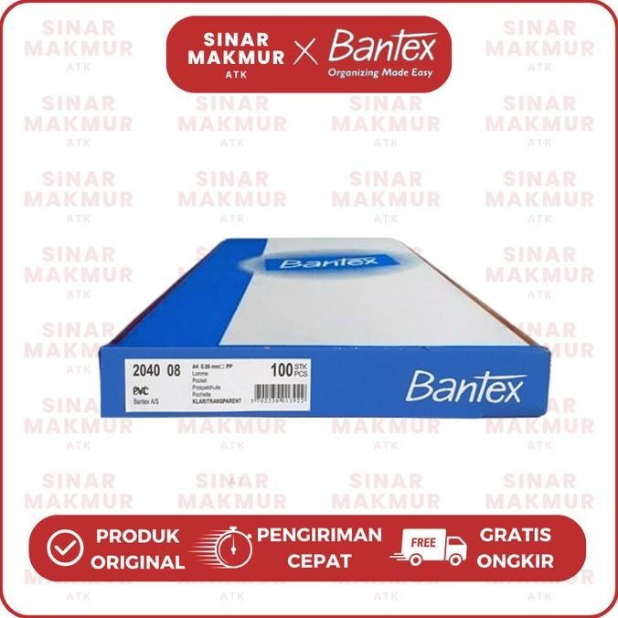 

Pp Pocket Sleeves/Sheet Protector Clear 2040 08 A4 Bantex (Pak) Kualitas Premium