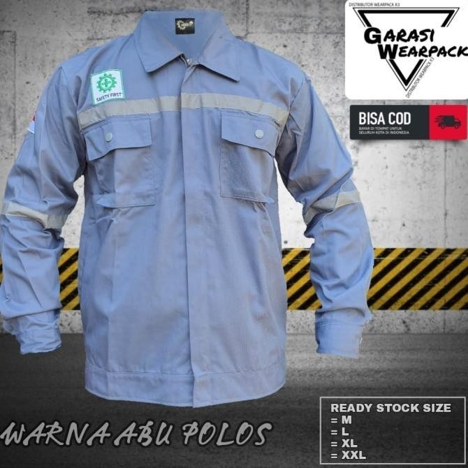 baju wearpack kerja/ lengan panjang/ APD K3 Safety/ Coklat susu Polos