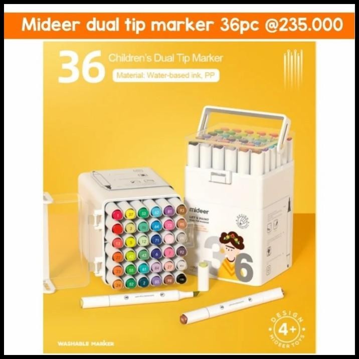 

TERMURAH MIDEER DUAL TIP MARKER 36PC MARKER 2 SISI !!!!