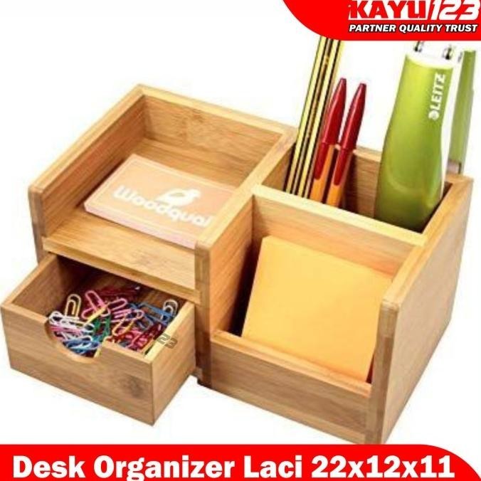 

Desk Organizer Laci Pen Holder Storage Tempat Makeup Skincare 22X12X11 Kualitas Premium