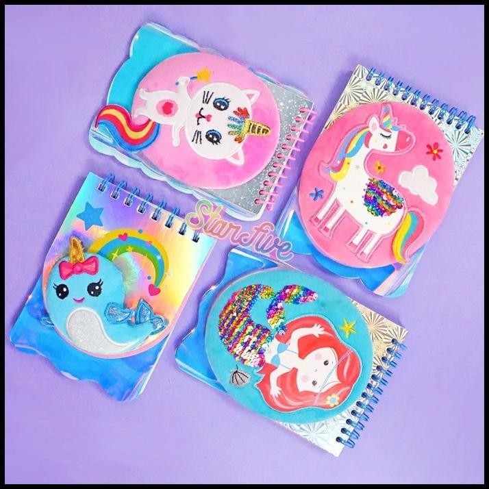 

HOT DEAL NOTEBOOK GLITTERY SPIRAL MEDIUM STARFIVE !!