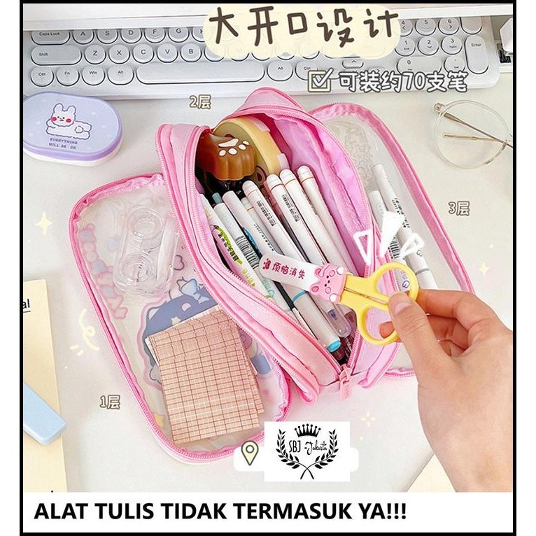 

DISKON TEMPAT PENSIL KOTAK PENSIL 3 LAYER KAPA BEAR PENSIL CASE SBJ-KP3L !!