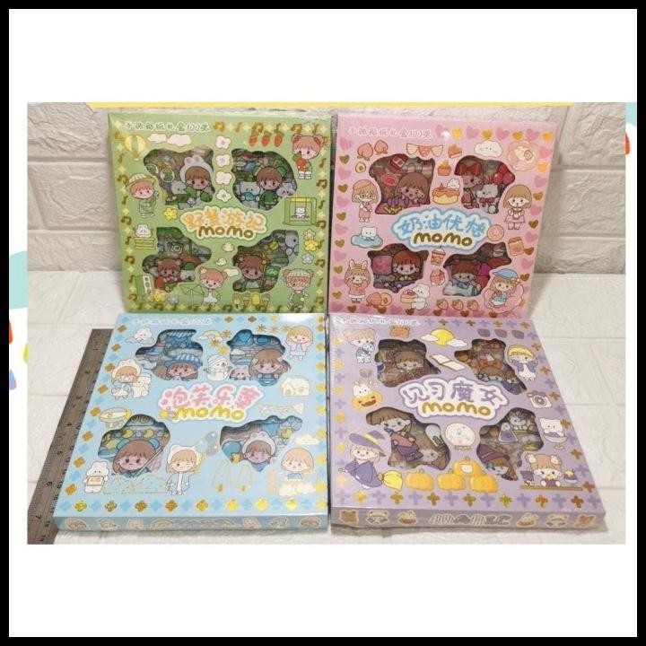 

TERMURAH STICKER 100 MOTIF MOMO KARTUN KOREA LUCU ANTI AIR DEKORASI !