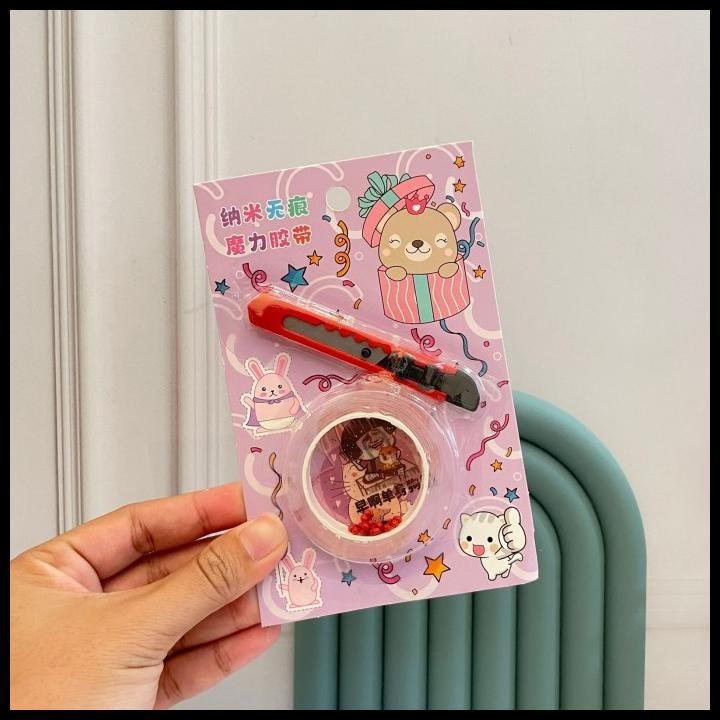 

HOT DEAL PAKET SELOTIP +CUTTER 1 SET KARAKTER KARTUN CUTE LUCU KUALITAS TERBAIK