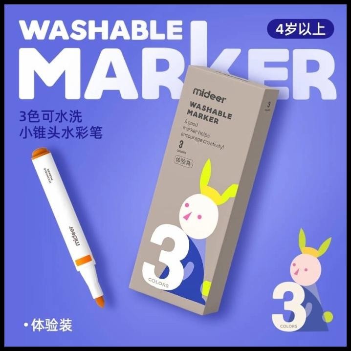 

TERMURAH MIDEER WASHABLE MARKER 3PC !!!