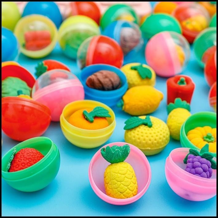 

DISKON SELUSIN MAINAN BOLA KAPSUL / KAPSUL PENGHAPUS MINI BENTUK BUAH PE0010 !!!!