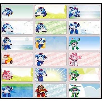 

HOT DEAL ROBOCAR POLI. MEDIUM. STIKER LABEL NAMA POLICAR KOREA KARTUN TRANSPORT