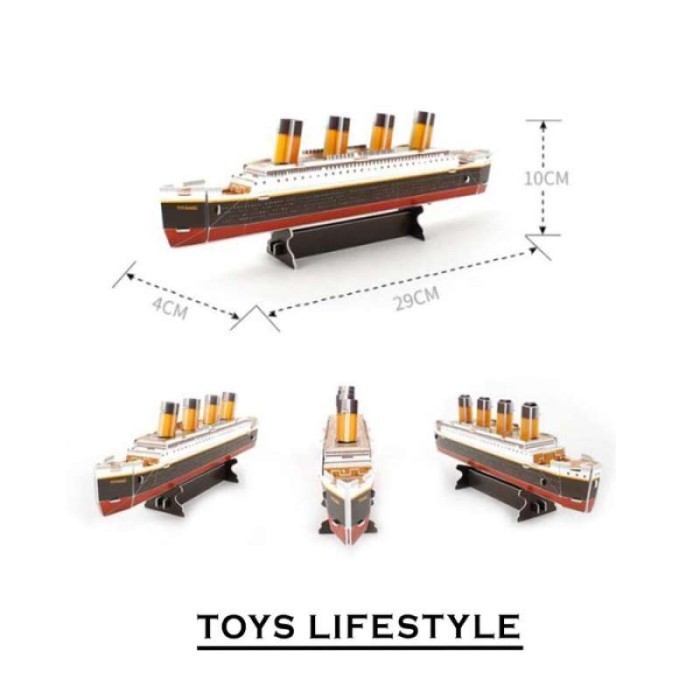 Puzzle 3D Titanic - Kapal Titanic 3D Puzzle Bangunan Terkenal 688F