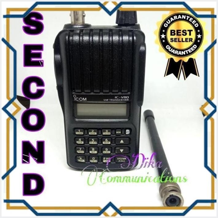 [dca] ht icom v80 vhf second lengkap + charger original japan