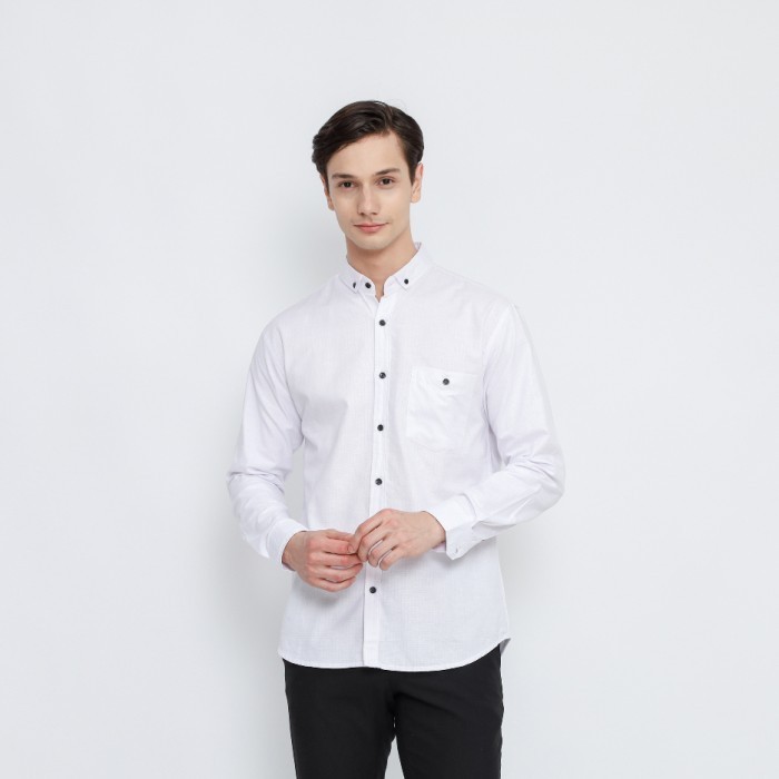 Kemeja Flanel Polos Warna Putih Baju Flannel Polos Warna White