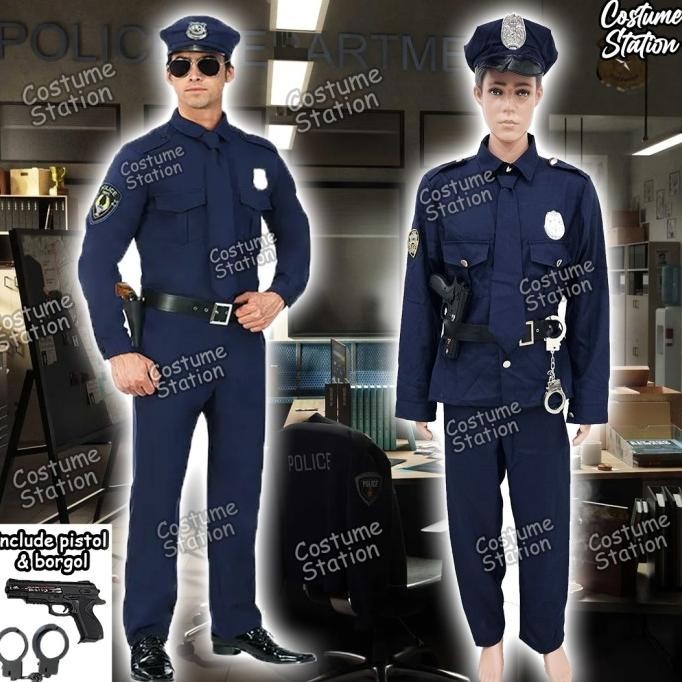 Kostum Police Man / Costume Profesi Polisi Halloween cowo dewasa