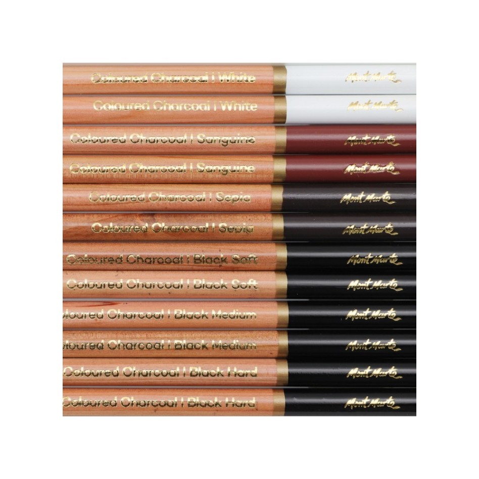 

Mont Marte Coloured Charcoal Pencils Set 12
