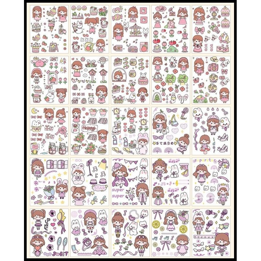 

BEST DEAL TICKER DECO AESTHETIC LUCU MOMO ALA KOREA DEKORASI BUKU DIARY MEMO !!!!!!