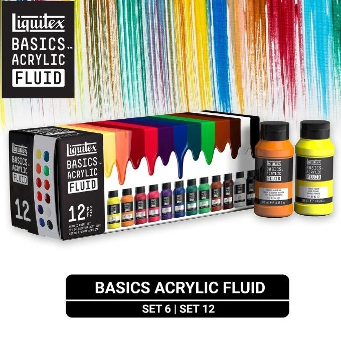 

Cat Akrilik Liquitex Basics Acrylic Fluid Set Color Paint