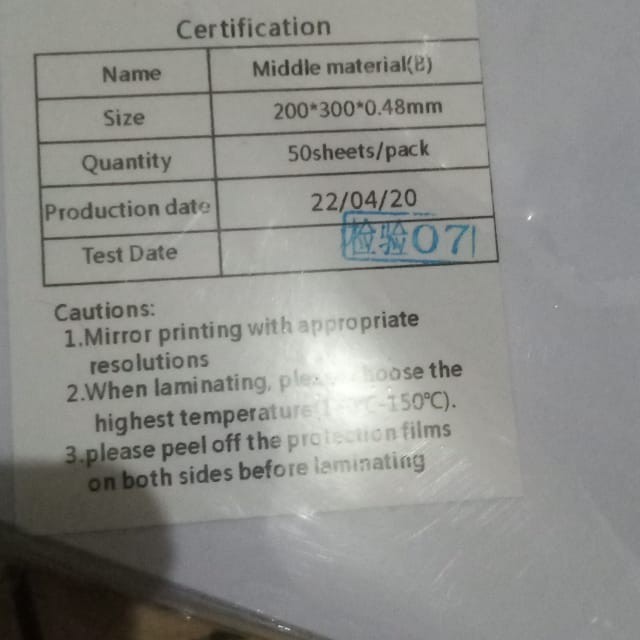 

Bahan Tebal / Tengah Pvc 0.48Mm