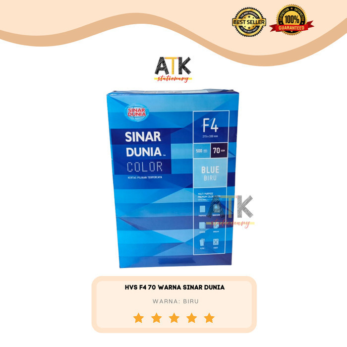 

Kertas Fotocopy Hvs F4 Warna 70 Gram Sinar Dunia Atk